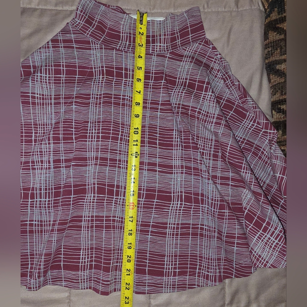 NWT Effie's Heart Women's Burgundy 'Carnaby Skirt Winter Plaid' Skirt Sz XS - Picture 12 of 13